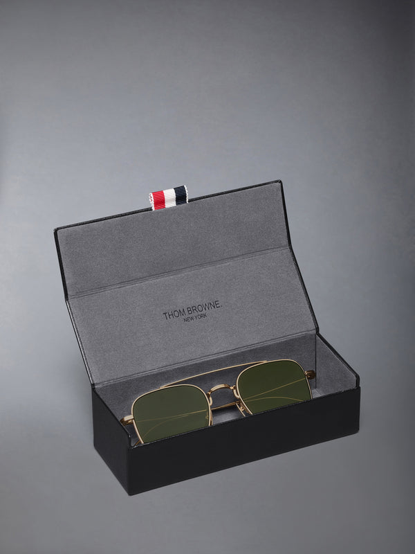 TITANIUM SQUARED AVIATOR SUNGLASSES - image 4