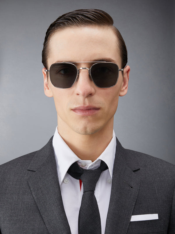 TITANIUM SQUARED AVIATOR SUNGLASSES - image 2