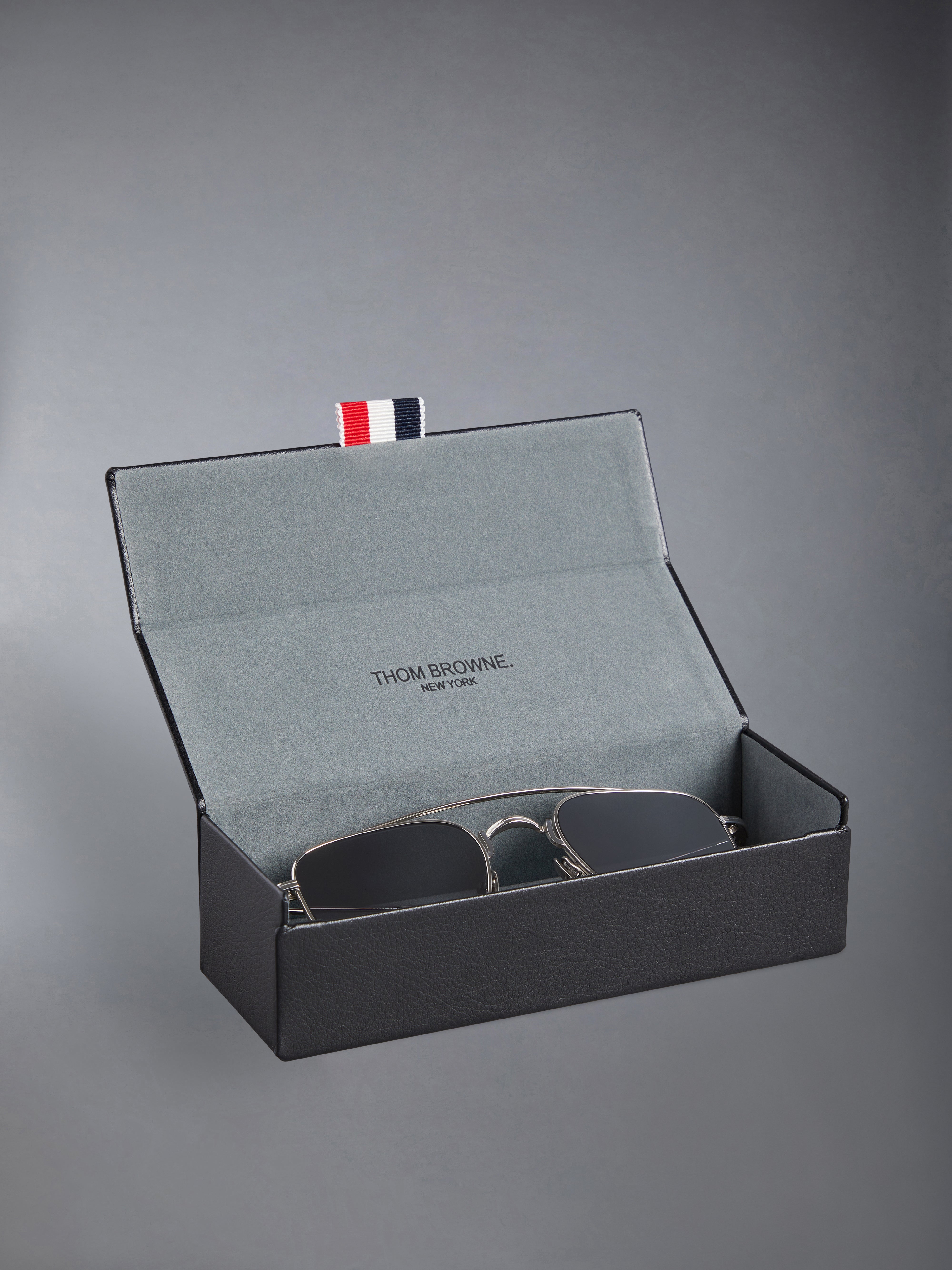 Thom Browne サングラス Titanium Squared Aviator Sunglasses | Thom Browne