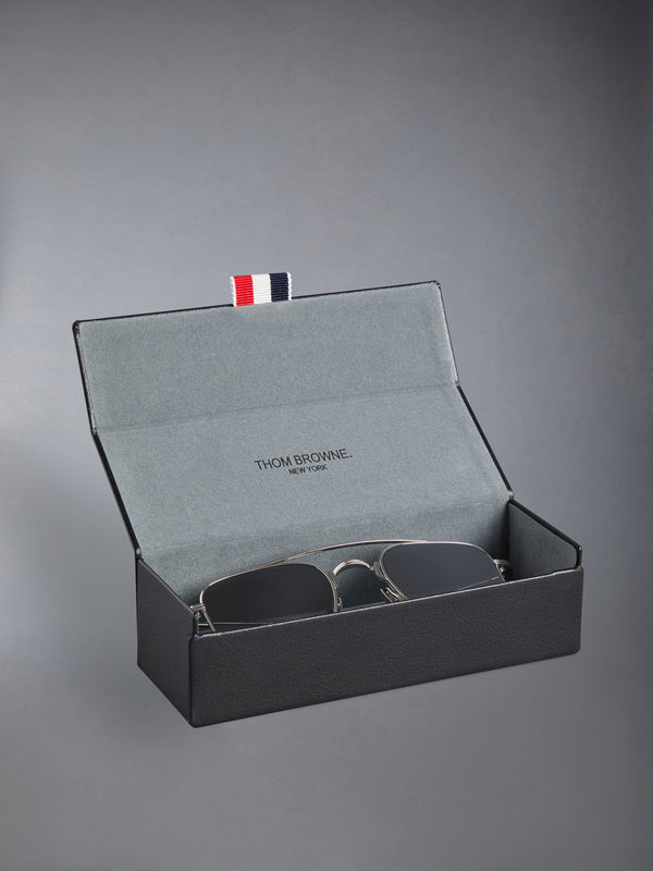 TITANIUM SQUARED AVIATOR SUNGLASSES - image 6