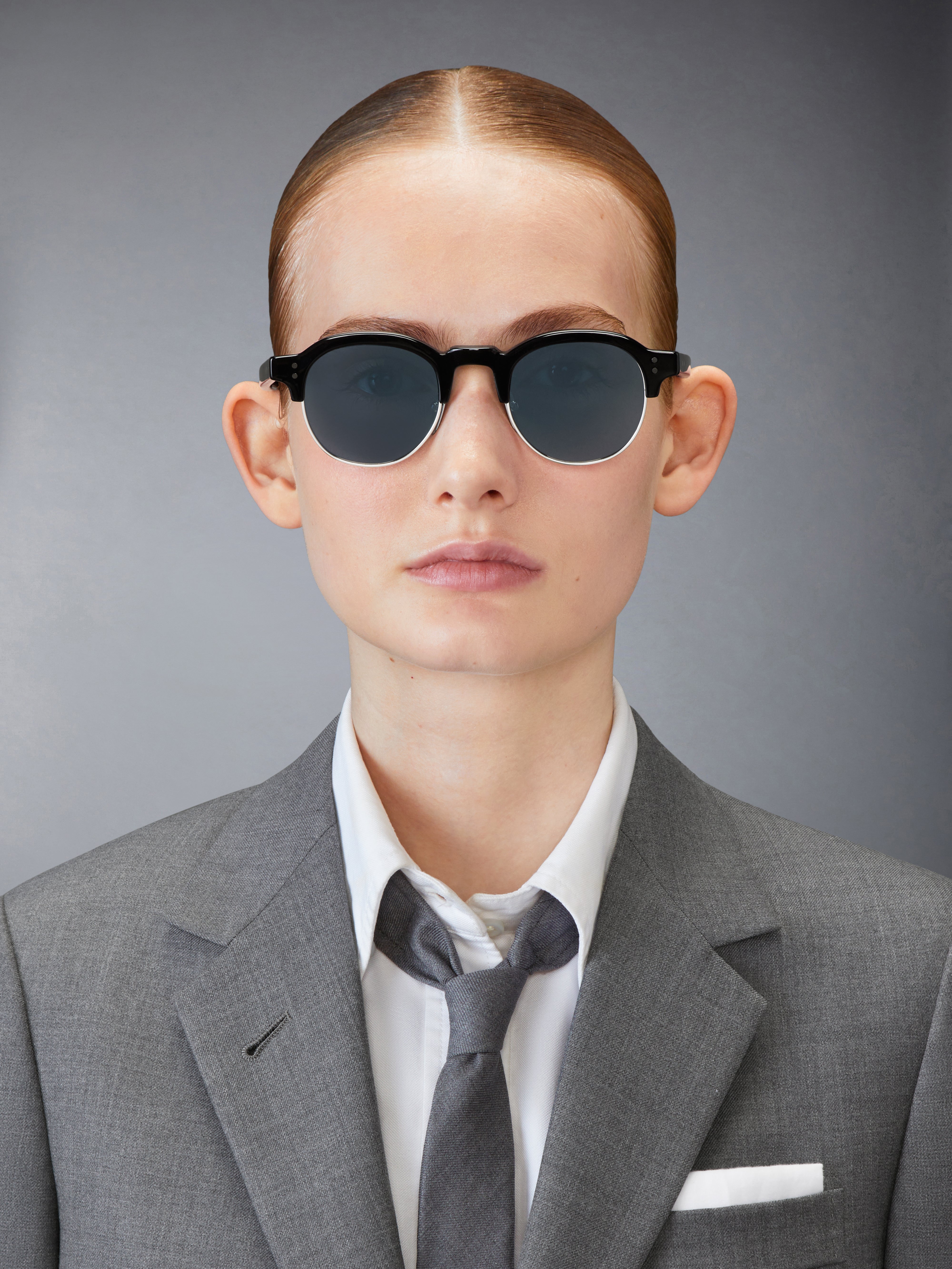 【送料&関税込】Thom Browne UEO920A/G0003 Eyewear - Unisex Acetate And Titanium Oval Eyeglasses | Thom Browne