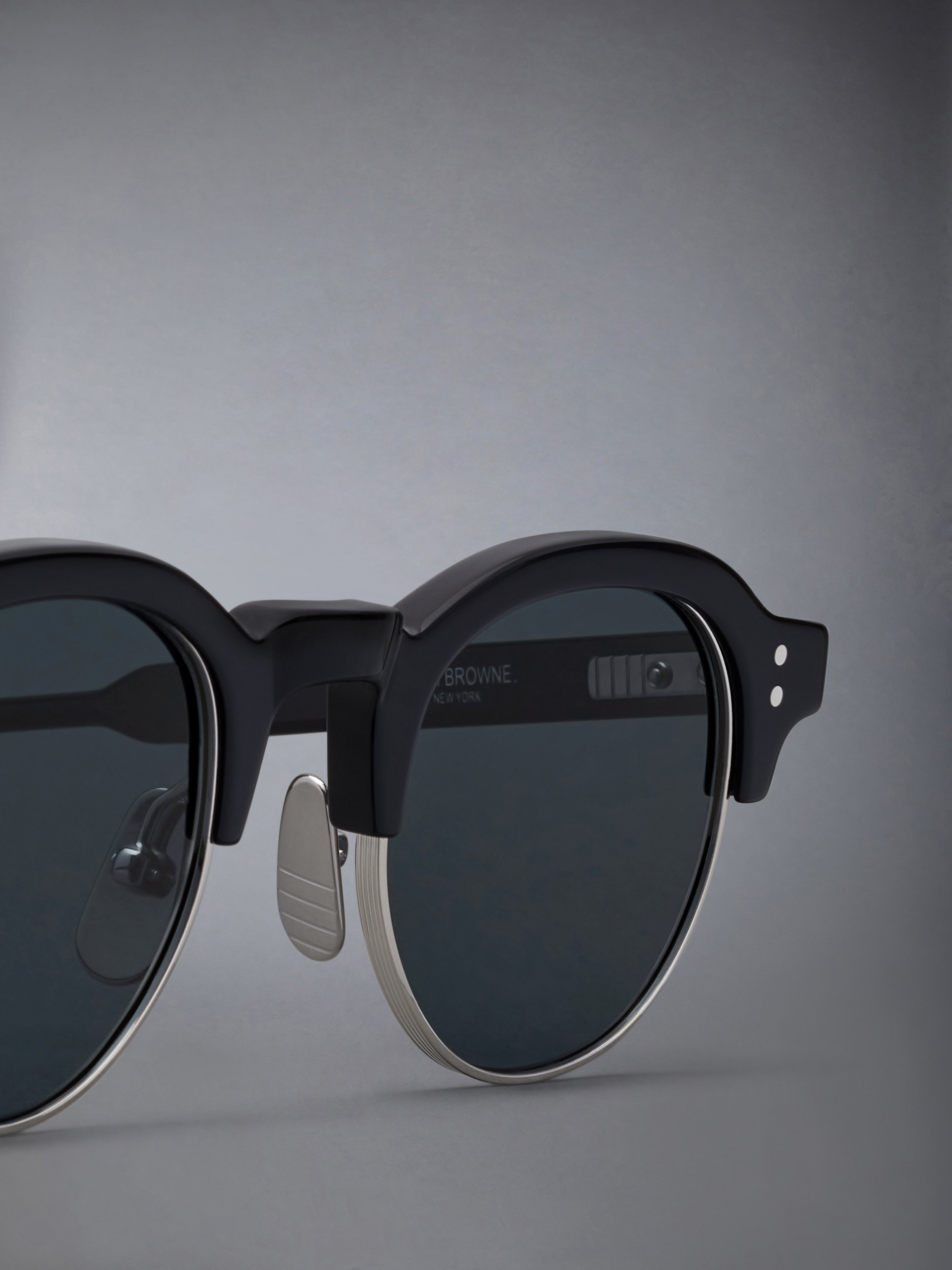 Acetate And Titanium Oval Sunglasses | Thom Browne