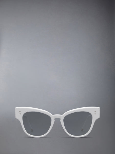 ACETATE CATEYE SUNGLASSES WHITE