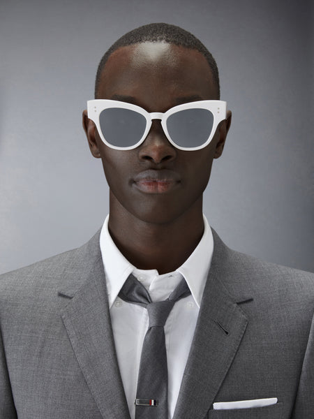 ACETATE CATEYE SUNGLASSES WHITE