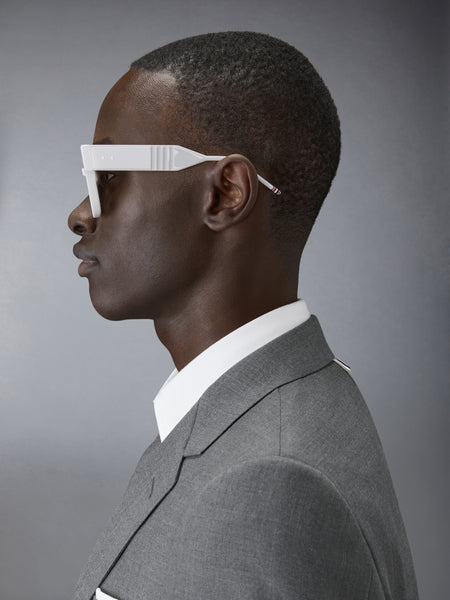 ACETATE CATEYE SUNGLASSES WHITE