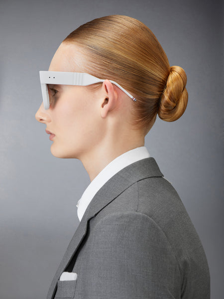 ACETATE CATEYE SUNGLASSES WHITE