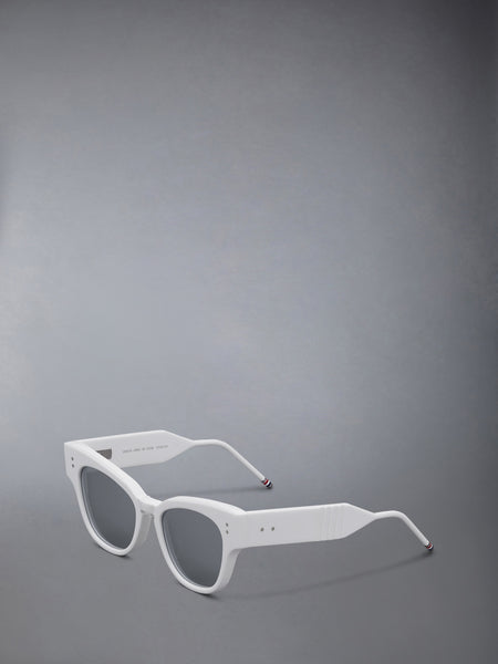 ACETATE CATEYE SUNGLASSES WHITE
