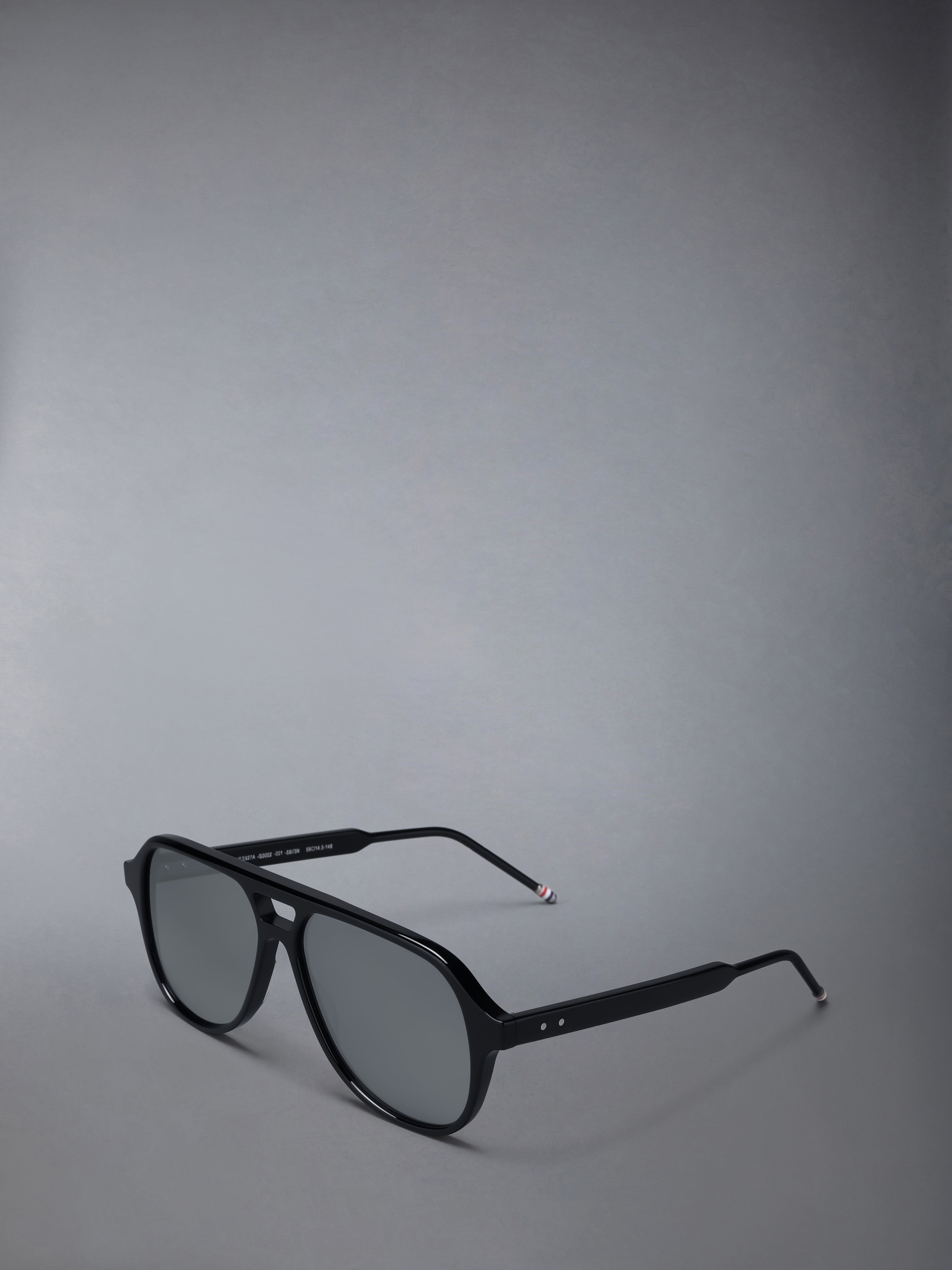 【送料&関税込】Thom Browne Ues923a/g0002 Sunglasses - Unise Thom Browne UES923A-G0002 Shiny Black/Dark Grey (923A-001