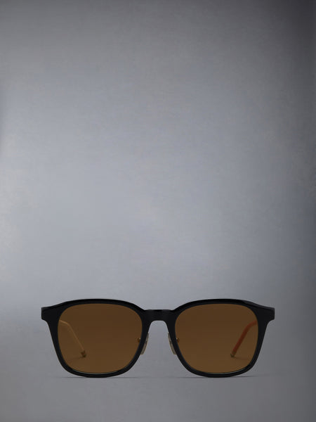 ACETATE RECTANGULAR SUNGLASSES NAVY WITH RED AND WHITE