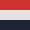 TITANIUM RIMLESS ROUND SUNGLASSES - NAVY WITH RED AND WHITE