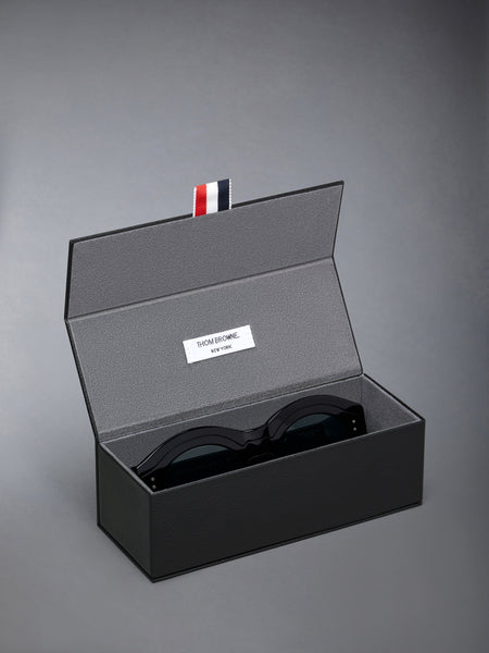 ACETATE ROUND SUNGLASSES BLACK