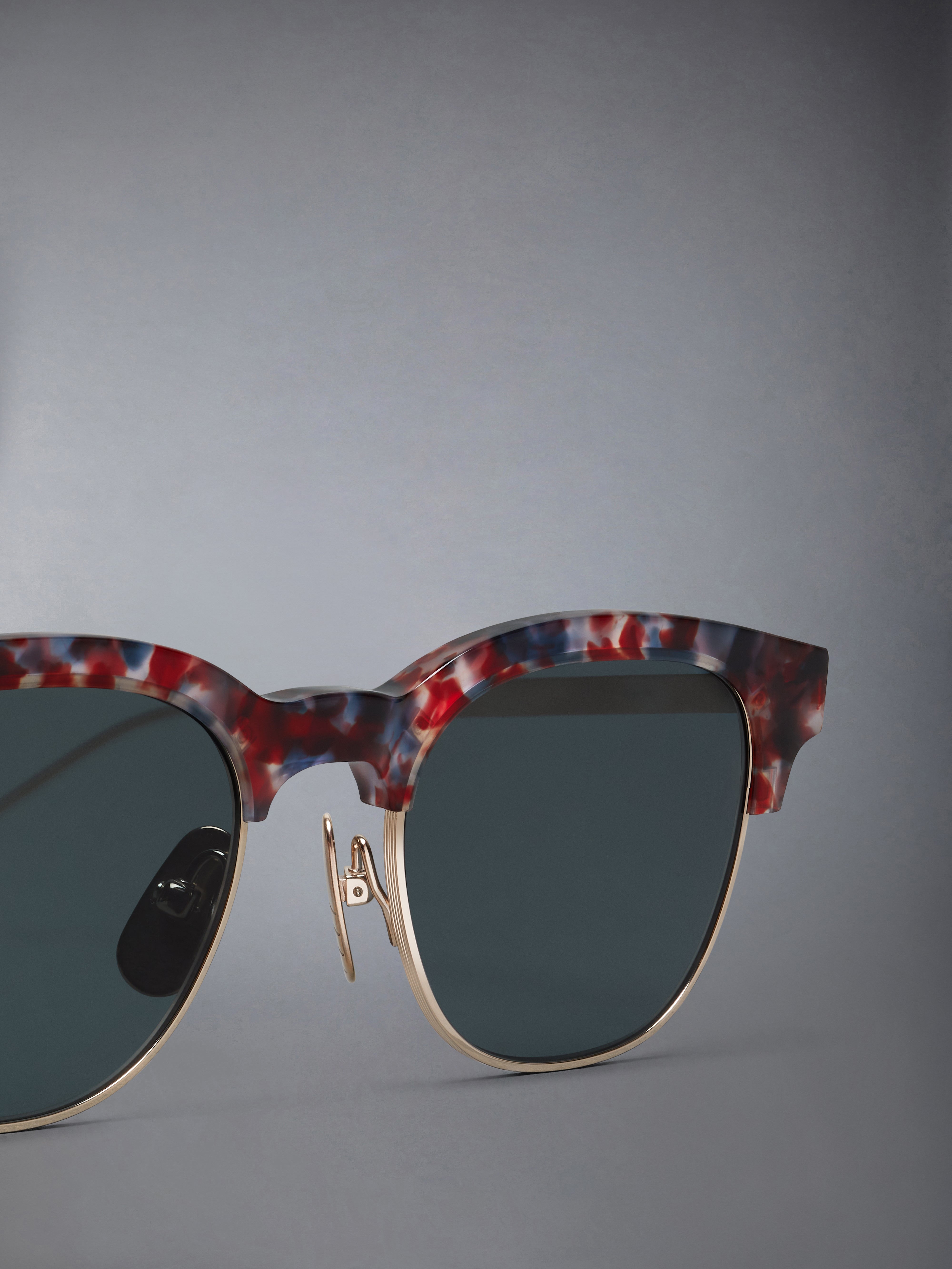 トムブラウン Acetate And Titanium Oval Sunglasses | Thom Browne