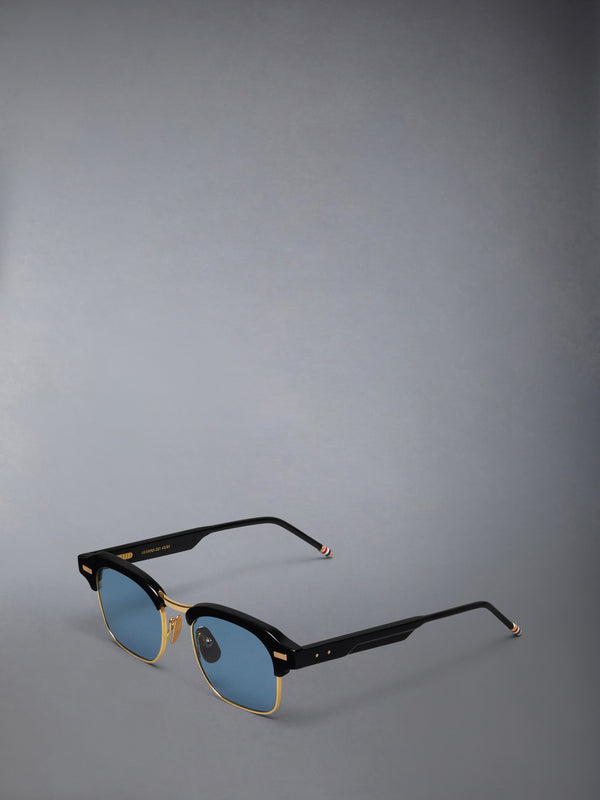 アセテート＆チタン スクエア サングラス - image 2