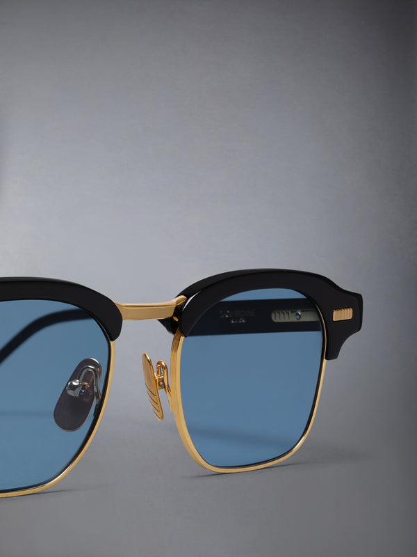 アセテート＆チタン スクエア サングラス - image 3