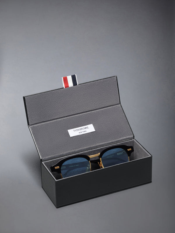 アセテート＆チタン スクエア サングラス - image 4