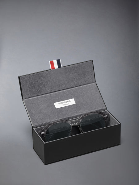 ACETATE AND TITANIUM PILOT SUNGLASSES DARK GREY