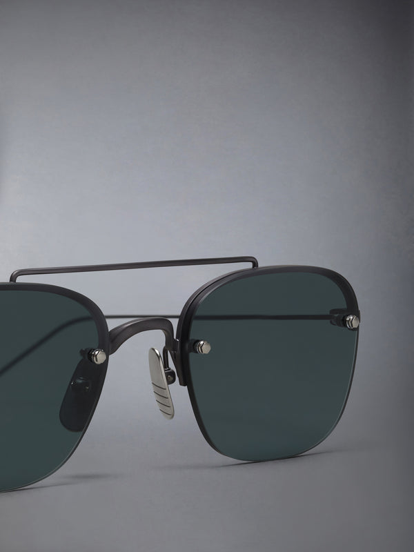 TITANIUM SEMI RIMLESS PILOT SUNGLASSES - image 3