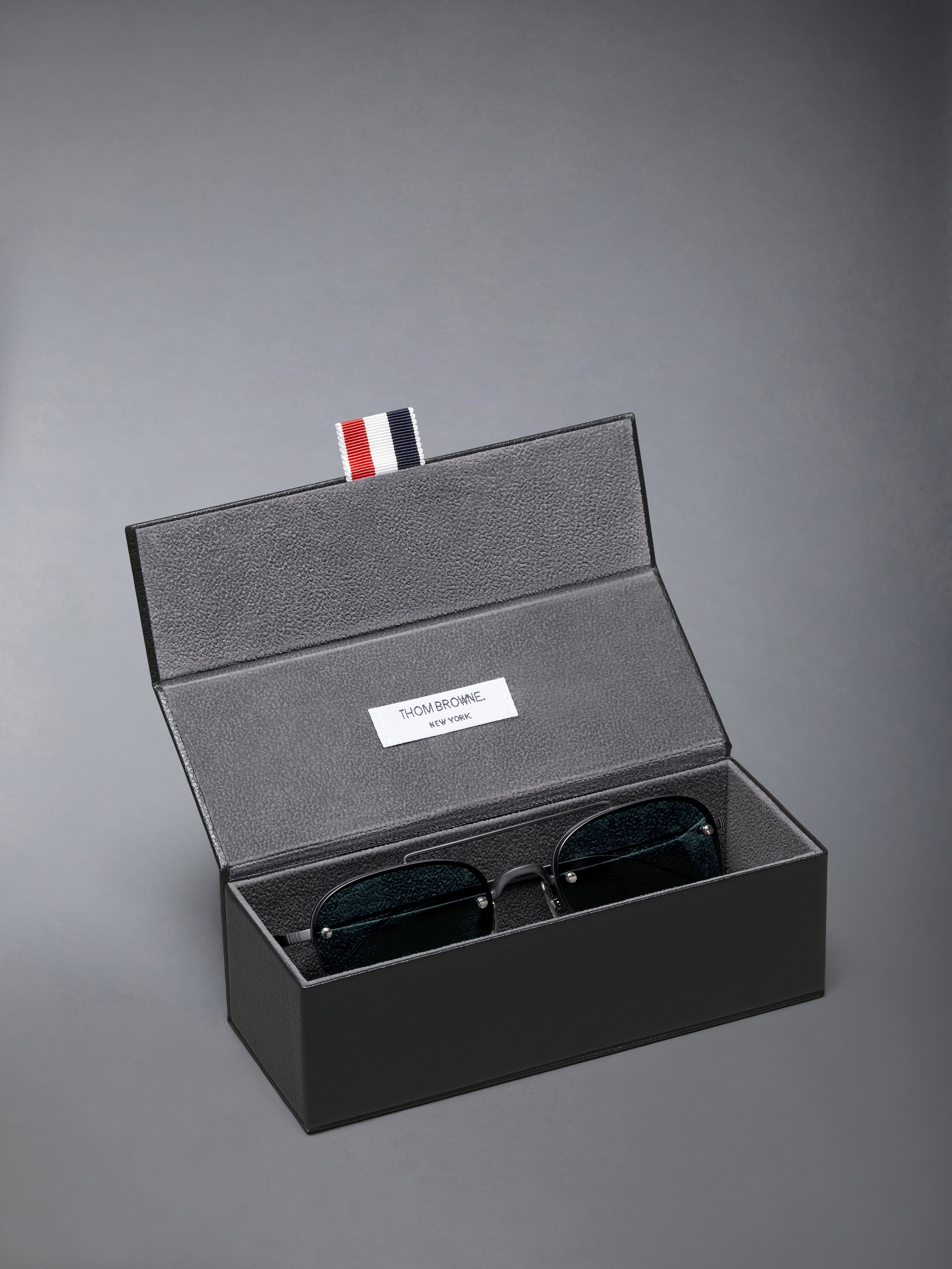 Titanium Semi Rimless Pilot Sunglasses | Thom Browne