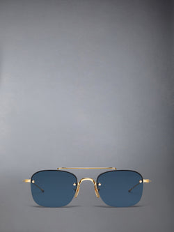TITANIUM SEMI RIMLESS PILOT SUNGLASSES