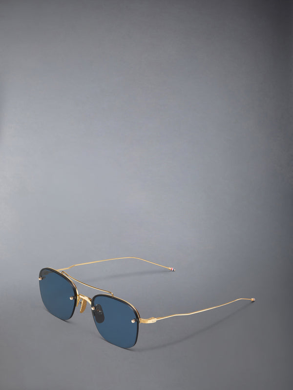 TITANIUM SEMI RIMLESS PILOT SUNGLASSES - image 2