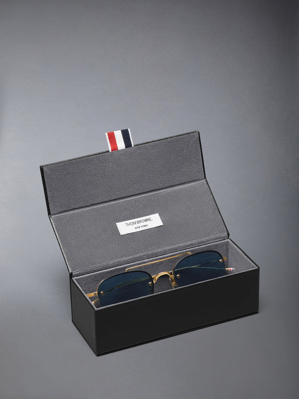 TITANIUM SEMI RIMLESS PILOT SUNGLASSES - image 4