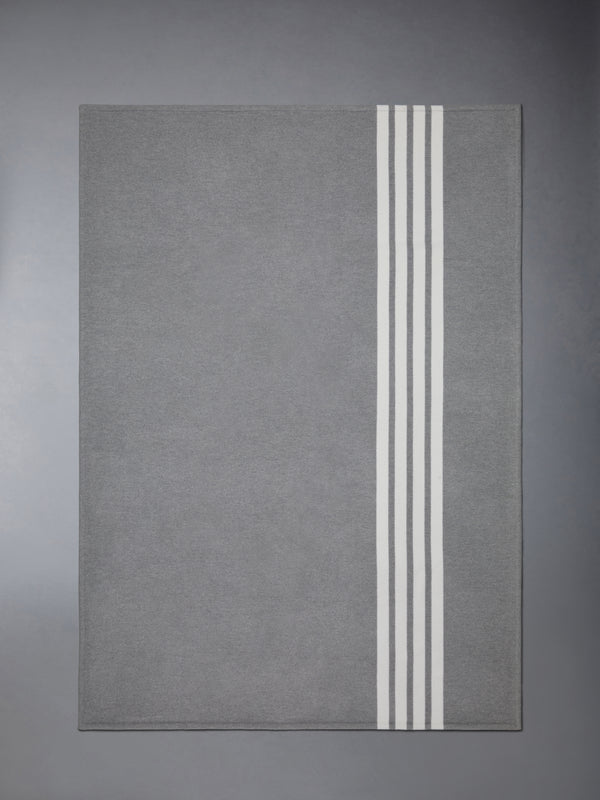 WOOL CASHMERE 4-BAR FRETTE BLANKET