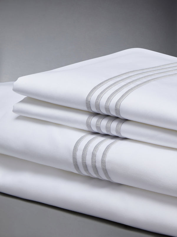 COTTON SATEEN 4-BAR FRETTE SHEET SET (KING-EU/ASIA) - image 2