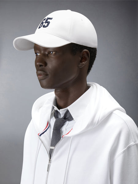 COTTON TWILL BROWNE 65 BASEBALL CAP WHITE